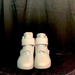 White Nike high tops